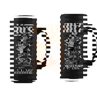 Boots On Da Ground Leopard Cowboy Western Cowgirl Linedance Coffee Mug - Thegiftio
