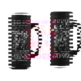 Boots On The Ground Black Cowgirl Western Black Girls Coffee Mug | Mazezy