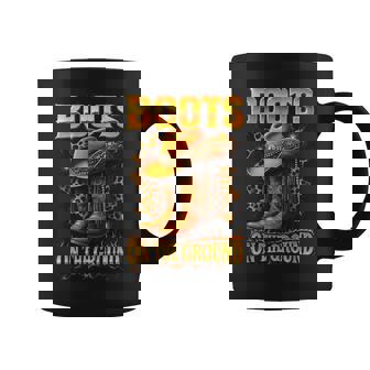 Boots On The Ground Cowboy Hat Rodeo Boots Coffee Mug - Thegiftio UK