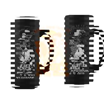 Boots On The Ground Where Them Fans At Black Cowgirl Coffee Mug - Thegiftio UK