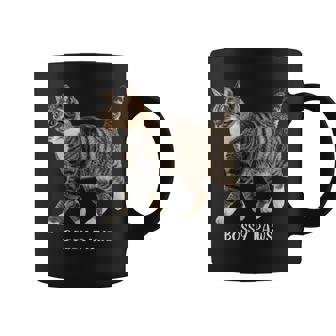 Bossy Paws 猫好き キジトラ白 猫ネタ 猫しもべ ツンデレ 猫飼い 猫オーナー 猫依存症 おもしろ コーヒーマグ - Kawaiitshirt