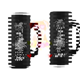 Boxer Dog Mama Mom Sunglasses Flower Dog Lover Owner Womens Coffee Mug | Mazezy