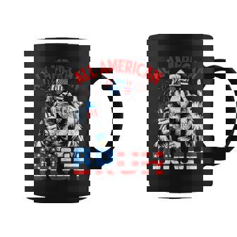 Bruh Bigfoot Merica Rock American Flag Patriotic 4Th Of July Coffee Mug - Monsterry