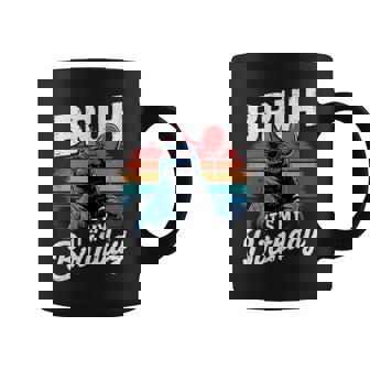 Bruh It's My Birthday Japanese Kaiju Monster Retro Sunset Coffee Mug - Thegiftio