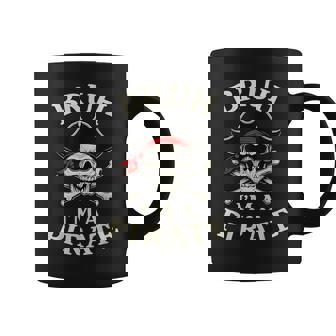 Bruh Pirate Lazy Skull Bandana Costume Pretend I'm A Pirate Coffee Mug - Monsterry
