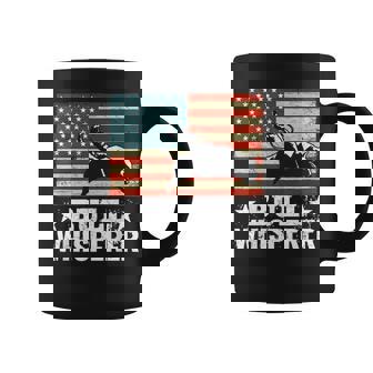Bull Whisperer Usa Flag 4 De Julio Hombres Bull Riding Taza de café - Regaloses