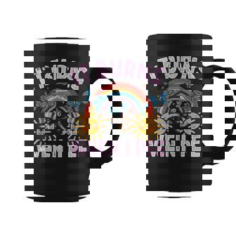 It Burns When I Pee Sun Rainbow Saying Adult Men Coffee Mug - Monsterry