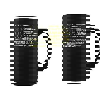 Camo American Flag Husband Daddy Protector Hero Fathers Day Coffee Mug - Monsterry