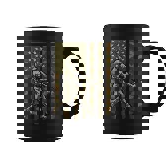 Camuflaje Bandera Americana EeUu Camuflaje Orgulloso Ejército Béisbol Taza de café - Regaloses