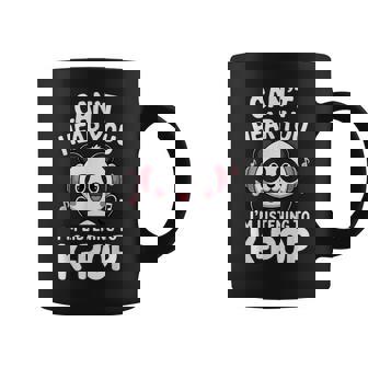 Can't Hear You I'm Listening To K-Pop Hombres Es Niños Taza de café - Regaloses