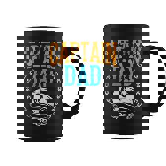 Captain Dad Ship Boat Boating Yacht Father Daddy Papa Coffee Mug | Mazezy