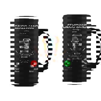 Capuchino Asesino Llamando Brainrot Italiano Brainrot Meme Taza de café - Regaloses