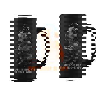 Capybara Don't Worry Be Capy Video Game Retro Vintage Coffee Mug - Monsterry