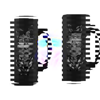 Cat Lover Techno Cat Electro Música Dj Cat Pet In Mangas Taza de café - Regaloses