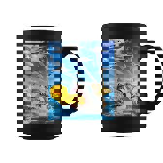 Cat Riding Fire Breathehark レインボー レーザー タコス コーヒーマグ - Kawaiitshirt