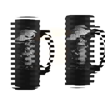 Chat Avec Parapluieintage Japon Tasse - Cadeauxyz