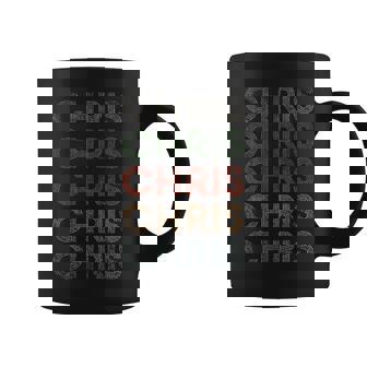 Chris First Name Grunge Style Vintage Retro Coffee Mug - Monsterry