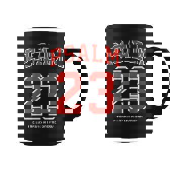 Christian Psalm 23 Bible Verse The Lord Shepherd On Back Coffee Mug | Mazezy