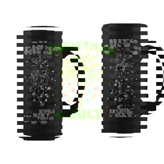 Christmas In July Palm Tree Hawaii Beach Summer Vacation Coffee Mug - Thegiftio