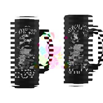 Christmas In July Pink Flamingo Hawaii Coffee Mug | Mazezy