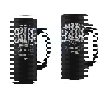 Class Of 2026 Senior Coquette Bow Blue Toile Floral Coffee Mug | Mazezy
