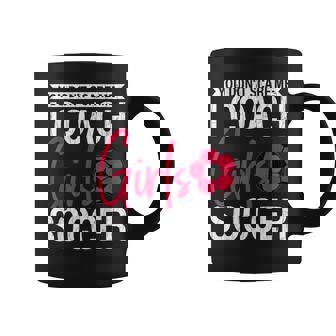 I Coach Girls Fútbol Divertido Jugador Entrenador Deportes Gráfico Taza de café - Regaloses