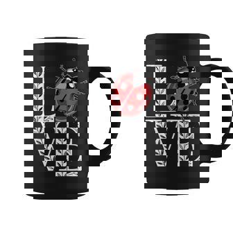 Coccinelle Fleur Coeur Amour Paix Coccinelle Coccinelle Tasse - Cadeauxyz