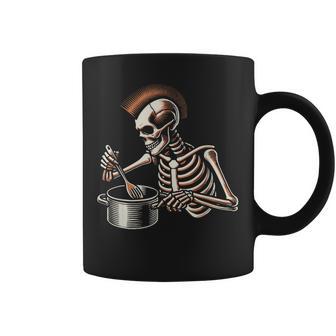 Cocina Esqueleto Chef Cocinar Gastronomía Gourmet Cocinero Taza de café - Regaloses