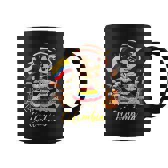 Colombia Colombian Flag Day Hispanic Girl Woman Coffee Mug - Monsterry