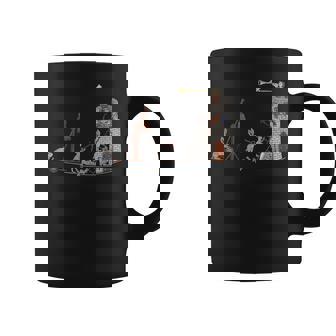 Conejos Atacando Castillo Marginalia Medieval Margiknights Taza de café - Regaloses