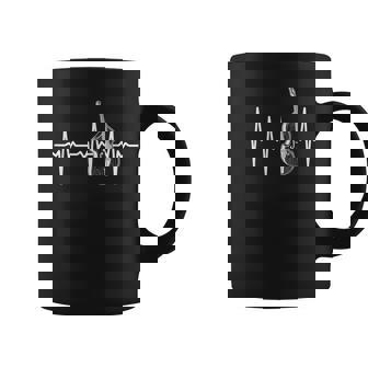 Contrabajo Heartbeat Doble Contrabajo Amante De Contrabajo Taza de café - Regaloses