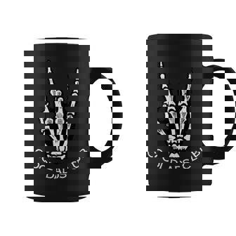 Cool Dads Club Skeleton Rock Pocket Fathers Day Rocker Hand Coffee Mug - Thegiftio