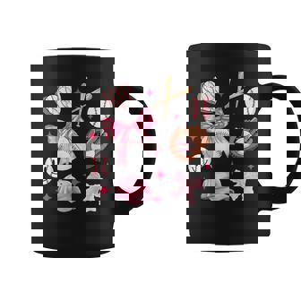 Coquette Bow Baseball Mom Pink Bow Girls Coffee Mug | Mazezy