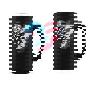 Corazón Tie Dye 4 Julio Bandera De Estados Unidos Niños Niñas Taza de café - Regaloses