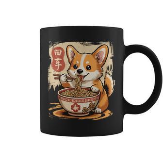 Corgi Eating Ramen Coffee Mug - Seseable