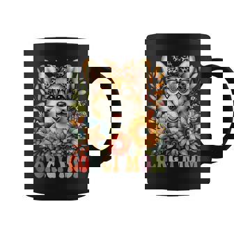 Corgi Mom Dog Lover Mother's Day Retro Floral Women Coffee Mug | Mazezy
