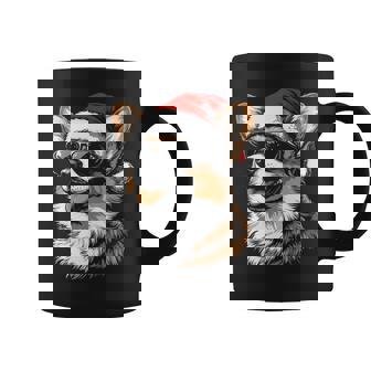 Corgi サンタハット 面白い かわいい 犬 ママ お父さん クリスマス 長袖tシャツ コーヒーマグ - Kawaiitshirt