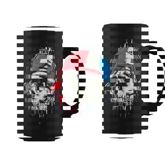 Costume De Tête De Mort Avec Casquette De France Pour Garçons Et Filles Tasse - Cadeauxyz