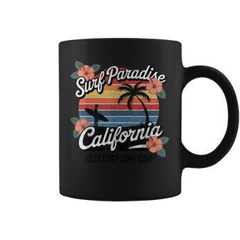 Coucher Deoleil Rétrour La Plage De Californiaurf Paradise Tasse - Cadeauxyz