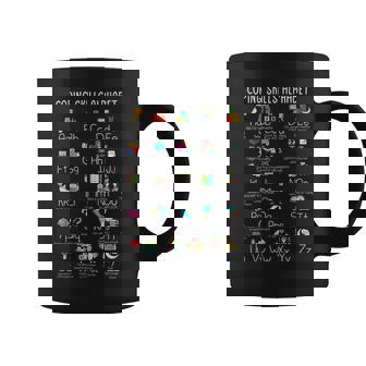 Counselor Coping Skills Alphabet Mental Health Awareness Coffee Mug - Thegiftio UK