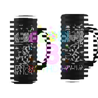 Lets Crazy It's My 8Th Birthday Glowing 80S 8 Year Old Coffee Mug | Seseable UK