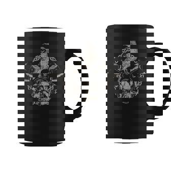Cuervo Calavera Mitología Nórdica Escandinava Odinikingo Taza de café - Regaloses