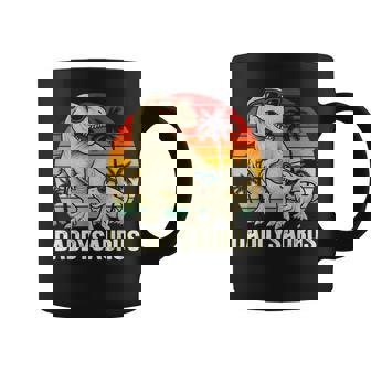 Cute Daddysaurus T-Rex Dad Dinosaur Daddy Saurus Fathers Day Coffee Mug - Monsterry