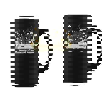 Cute Dragon Books Cottagecore Flower Bookworm Book Lover Coffee Mug - Monsterry