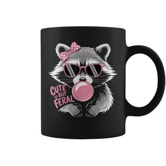 Cute But Feral Raccoon Cute Raccoon Coffee Mug | Mazezy