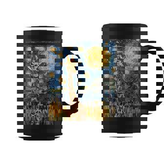 Cute Giraffe Africa Van Gogh Style Starry Night Coffee Mug - Thegiftio UK