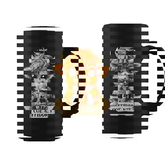 Cute Highland Cow Coffee Addict Drink Coffee Cowgirl Coffee Mug - Thegiftio UK