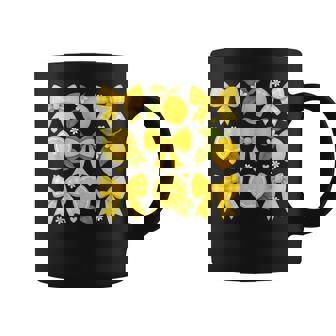Cute Lemon Tropical Fruits Coquette Bows Summer Girl Women Coffee Mug - Thegiftio UK