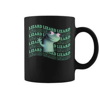 Cute Lizard Lizard Lizard Meme Aesthetic Coffee Mug | Mazezy