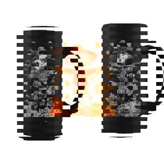 Cute Scarecrow Pumpkin Thanksgiving Halloween Hello Fall Coffee Mug - Thegiftio